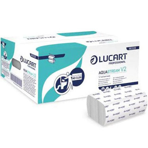 Prosoape de maini din hartie, pliate in V, Aquastream V2 - Lucart