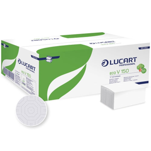 Prosoape de maini din hartie, pliate in V, Eco V150 - Lucart