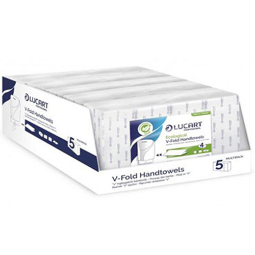 Prosoape de maini din hartie, pliate in V, Eco V4 - Lucart