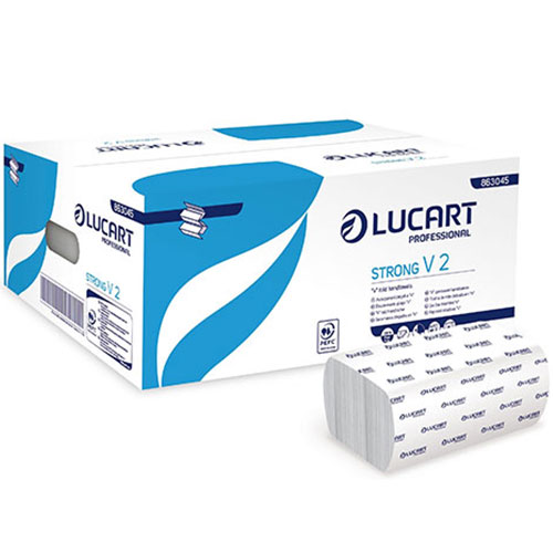 Prosoape de maini din hartie, pliate in V, Strong V2 - Lucart