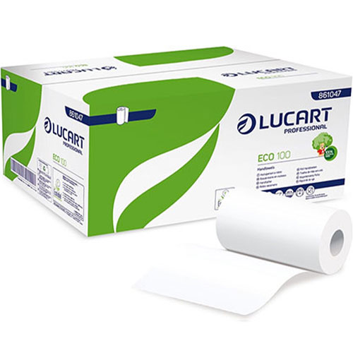Prosoape de maini din hartie, rola cu derulare centrala, Eco 100 - Lucart