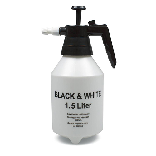 Pulverizator universal flacon 1.5 L, alb/negru - De Witte