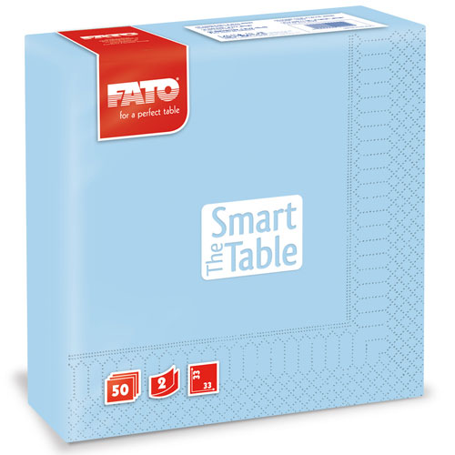Servetele 33x33 cm 2 straturi, Smart Table - Fato albastru-deschis 