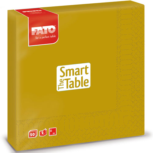 Servetele 33x33 cm 2 straturi, Smart Table, silver - Fato auriu 