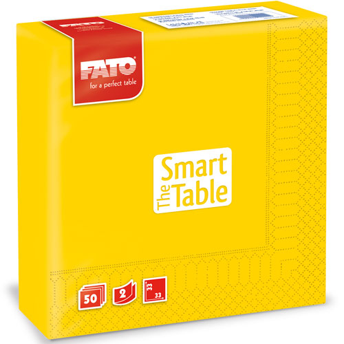 Servetele 33x33 cm 2 straturi, Smart Table - Fato galben 