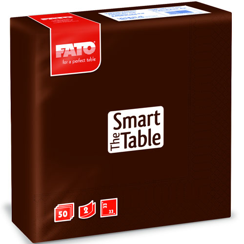 Servetele 33x33 cm 2 straturi, Smart Table - Fato maro 