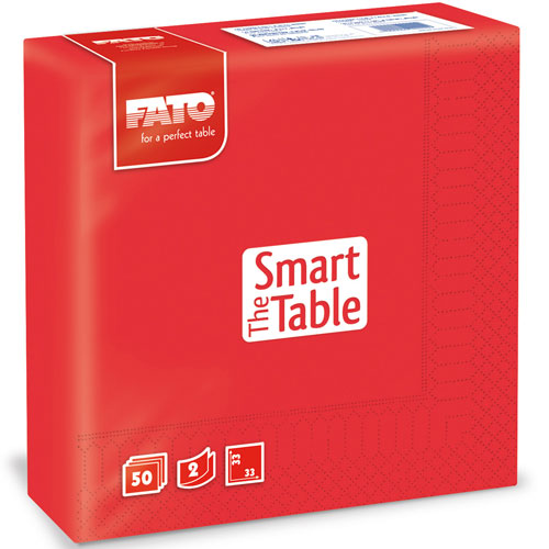 Servetele 33x33 cm 2 straturi, Smart Table - Fato rosu 