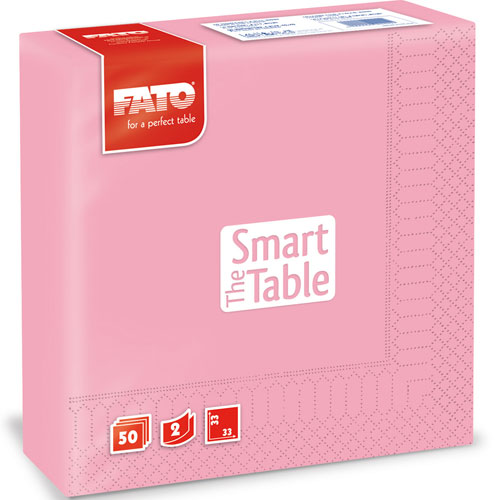 Servetele 33x33 cm 2 straturi, Smart Table - Fato roz 