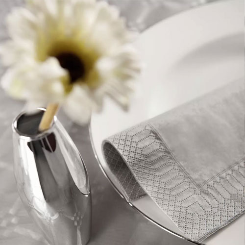 Servetele 33x33 cm 2 straturi, Smart Table, silver - Fato argintiu