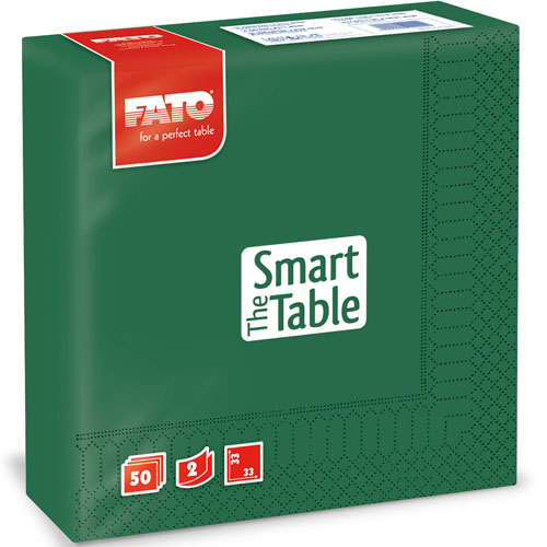 Servetele 33x33 cm 2 straturi, Smart Table - Fato verde-inchis 