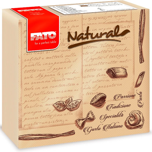Servetele 38x38 cm 2 straturi, Natural Pasta - Fato 