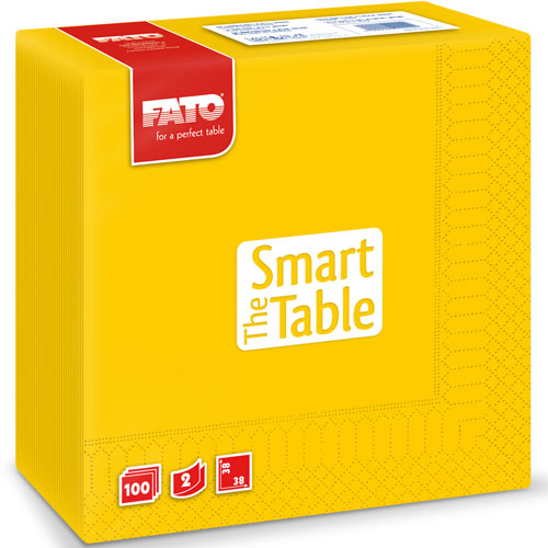 Servetele 38x38 cm 2 straturi, Smart Table, bordo - Fato galben 