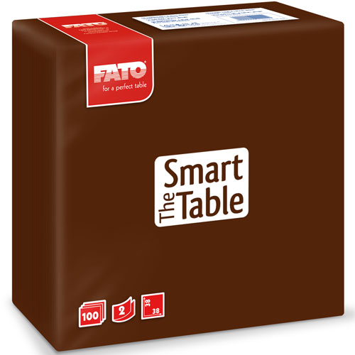 Servetele 38x38 cm 2 straturi, Smart Table, bordo - Fato maro-inchis 