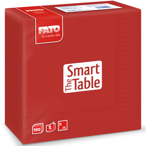 Servetele 38x38 cm 2 straturi, Smart Table, bordo - Fato rosu 