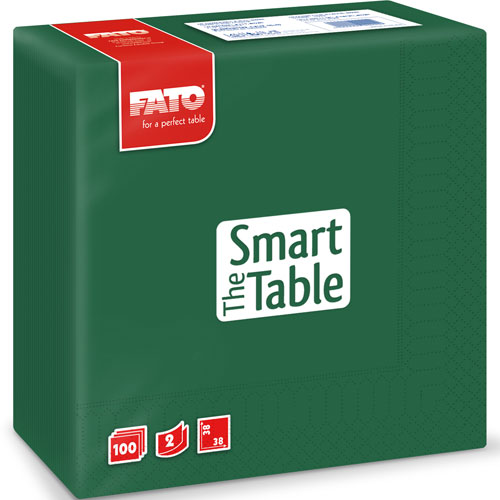 Servetele 38x38 cm 2 straturi, Smart Table, bordo - Fato verde-inchis 