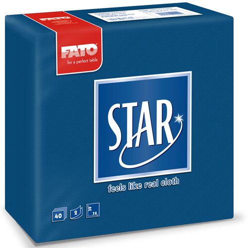 Servetele 38x38 cm 2 straturi, Star Champagne - Fato midnight blue 