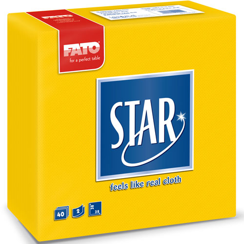Servetele 38x38 cm 2 straturi, Star Champagne - Fato yellow 