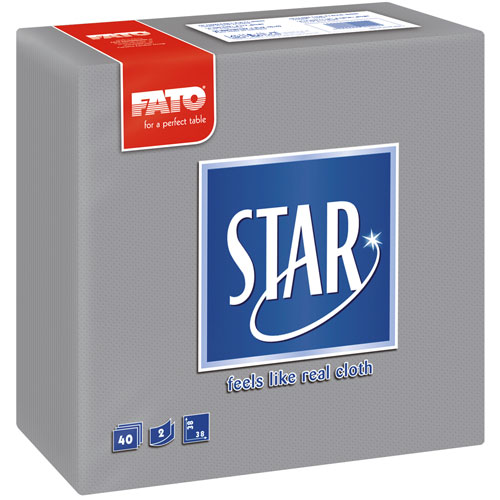 Servetele 38x38 cm 2 straturi, Star Champagne - Fato grey 