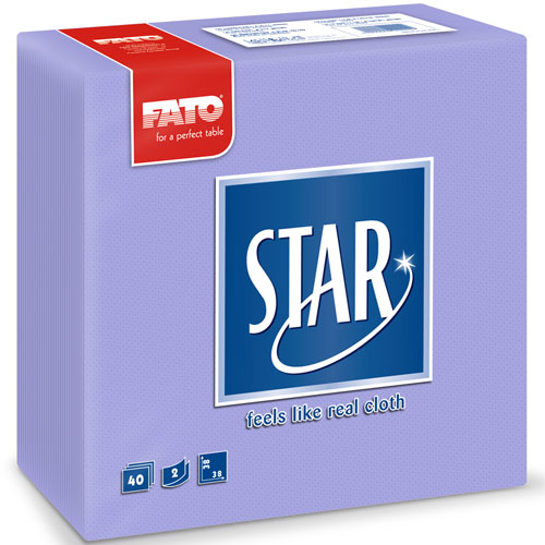 Servetele 38x38 cm 2 straturi, Star Champagne - Fato liliac 