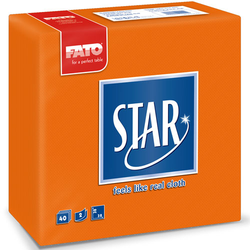 Servetele 38x38 cm 2 straturi, Star Champagne - Fato orange 