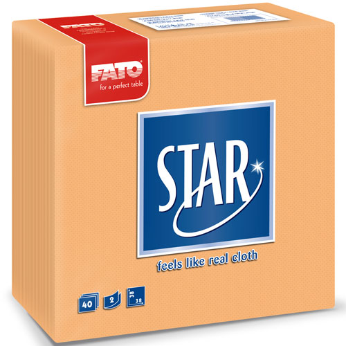 Servetele 38x38 cm 2 straturi, Star Champagne - Fato peach 