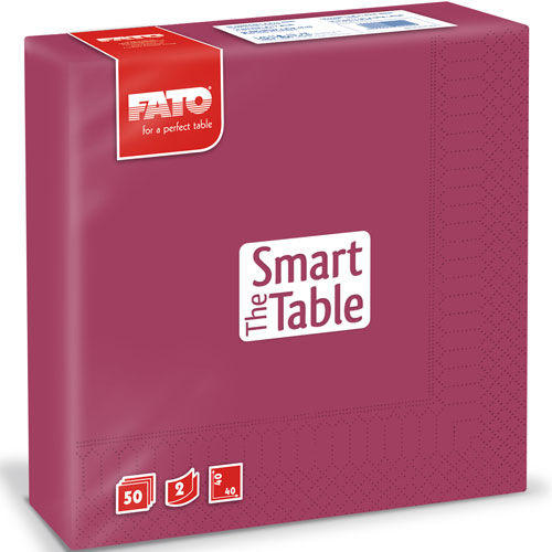 Servetele 40x40 cm 2 straturi, Smart Table, negre - Fato bordo 
