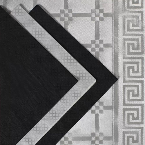 Servetele 40x40 cm 2 straturi, Smart Table, negre - Fato negru