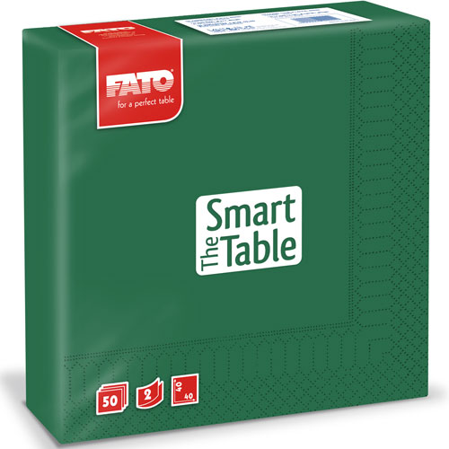 Servetele 40x40 cm 2 straturi, Smart Table, negre - Fato verde-inchis 