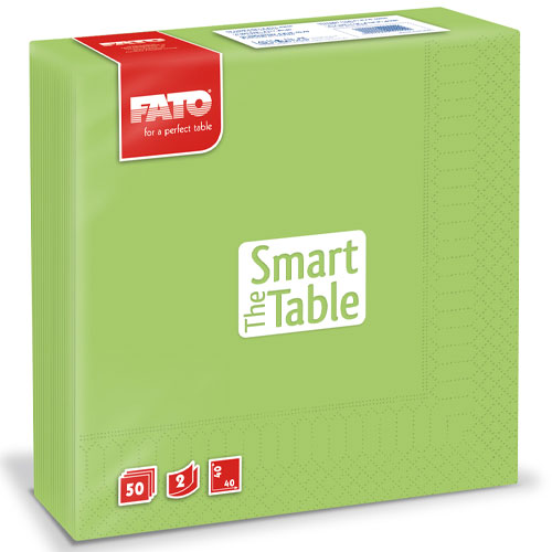 Servetele 40x40 cm 2 straturi, Smart Table, negre - Fato verde 