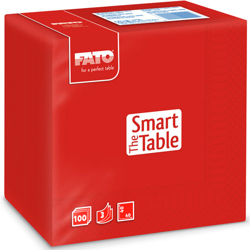 Servetele 40x40 cm 3 straturi, Smart Table, bordo - Fato rosu 
