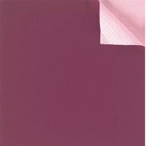 Servetele 40x40 cm 4 straturi, Bicolor, bordo cu roz - Fato