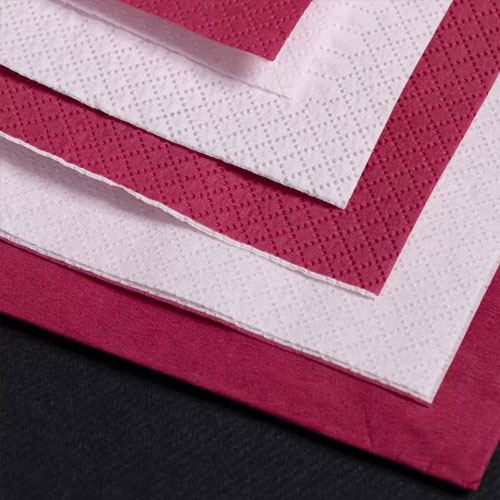Servetele 40x40 cm 4 straturi, Bicolor, bordo cu roz - Fato