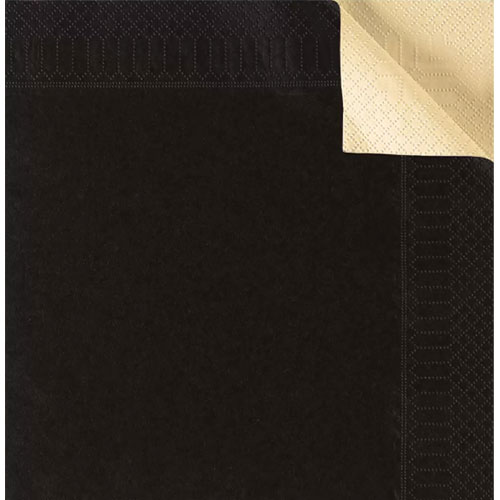 Servetele 40x40 cm 4 straturi, Bicolor, negru cu galben - Fato negru-galben-sampanie