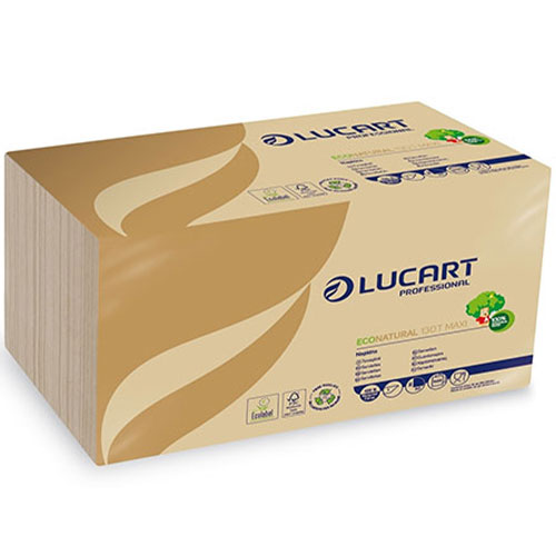 Servetele de masa 30x30 cm, EcoNatural 130 T Maxi, maro - Lucart