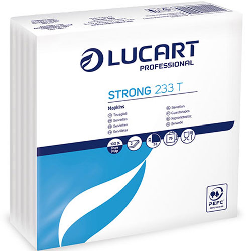 Servetele de masa 33x33cm Strong 233 T, alb - Lucart
