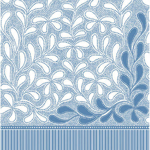 Servetele din airlaid, 40 x 40 cm, Botanic bej - Fato albastru 
