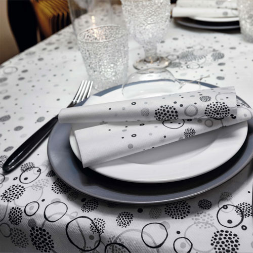 Servetele din airlaid 40 x 40 cm, Fireworks - Fato negru