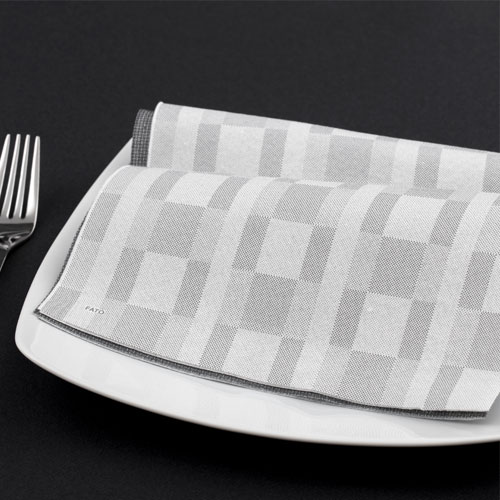 Servetele din airlaid 40 x 40 cm, Tartan - Fato negru