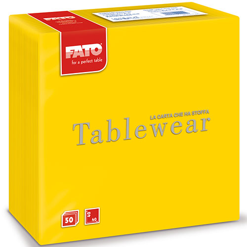 Servetele din airlaid 40x40 cm, Tablewear, Stone Grey - Fato galben 