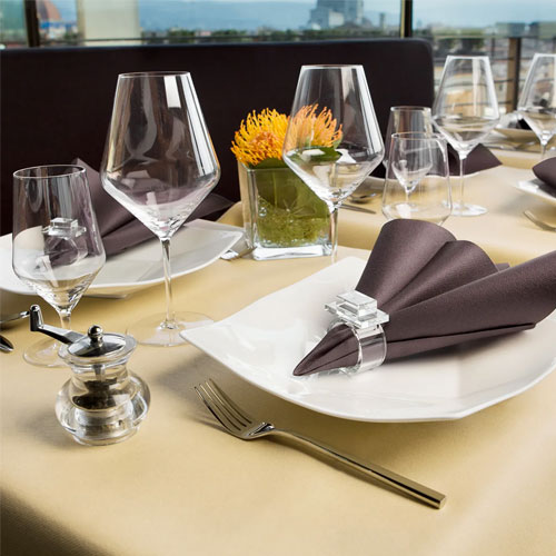 Servetele din airlaid 40x40 cm, Tablewear, Stone Grey - Fato ivory 