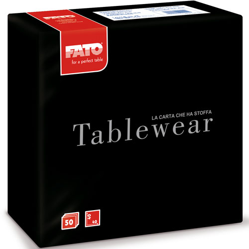 Servetele din airlaid 40x40 cm, Tablewear, Stone Grey - Fato negru 