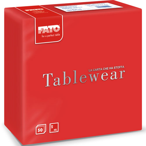Servetele din airlaid 40x40 cm, Tablewear, Stone Grey - Fato rosu 