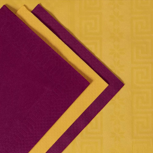 Servetele Smart Table 24x24 cm, 2 straturi, negre - Fato bordo 