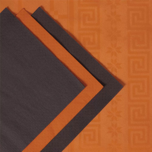 Servetele Smart Table 24x24 cm, 2 straturi, negre - Fato portocaliu 