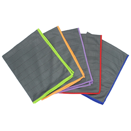 Set lavete microfibra Carbon 40 x 50 cm 5 buc/set, gri/multicolor - De Witte