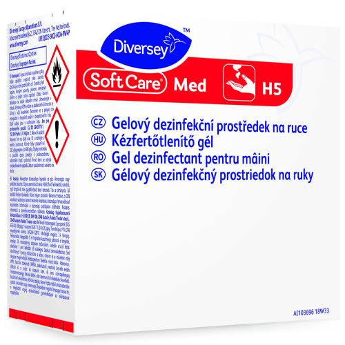 Soft Care MED H5 - Gel dezinfectant pentru maini pe baza de alcool, 800 ml - Diversey