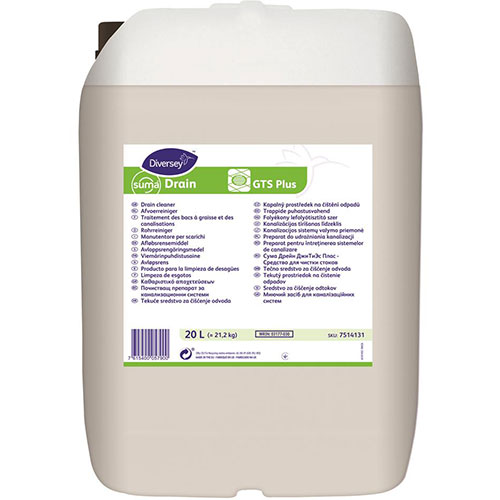 Suma Drain GTS Plus - Agent biologic activ pentru intretinere conducte scurgere si canalizari, 20L - Diversey