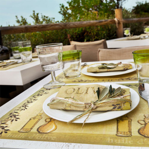 Suport farfurie din hartie 30 x 40 cm, Deluxe Huile d'olive - Fato 