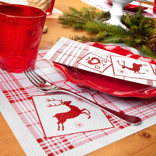 Suport farfurie (placemat) din hartie 30x40 cm, Edelweiss - Fato 