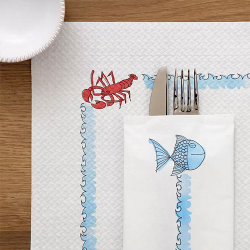 Suport farfurie (placemat) din hartie 30x40 cm, Pesciolini - Fato 